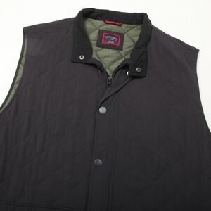 UNTUCKit Woodcrest Vest Mens Large Black Quilted Nylon Insulated Snap Front